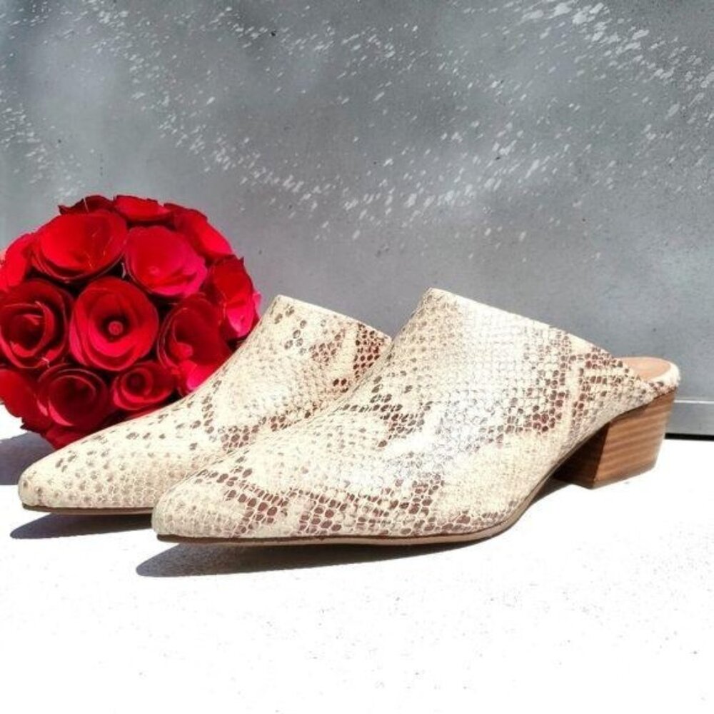 Seychelles Mules Exotic Snake Rendezvous Shoe 7.5 Slid On